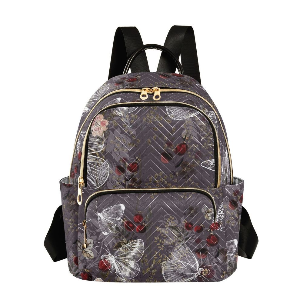 Vintage Plants Butterfly Women’s Backpack Purse Causal Daypack Work Travel💛